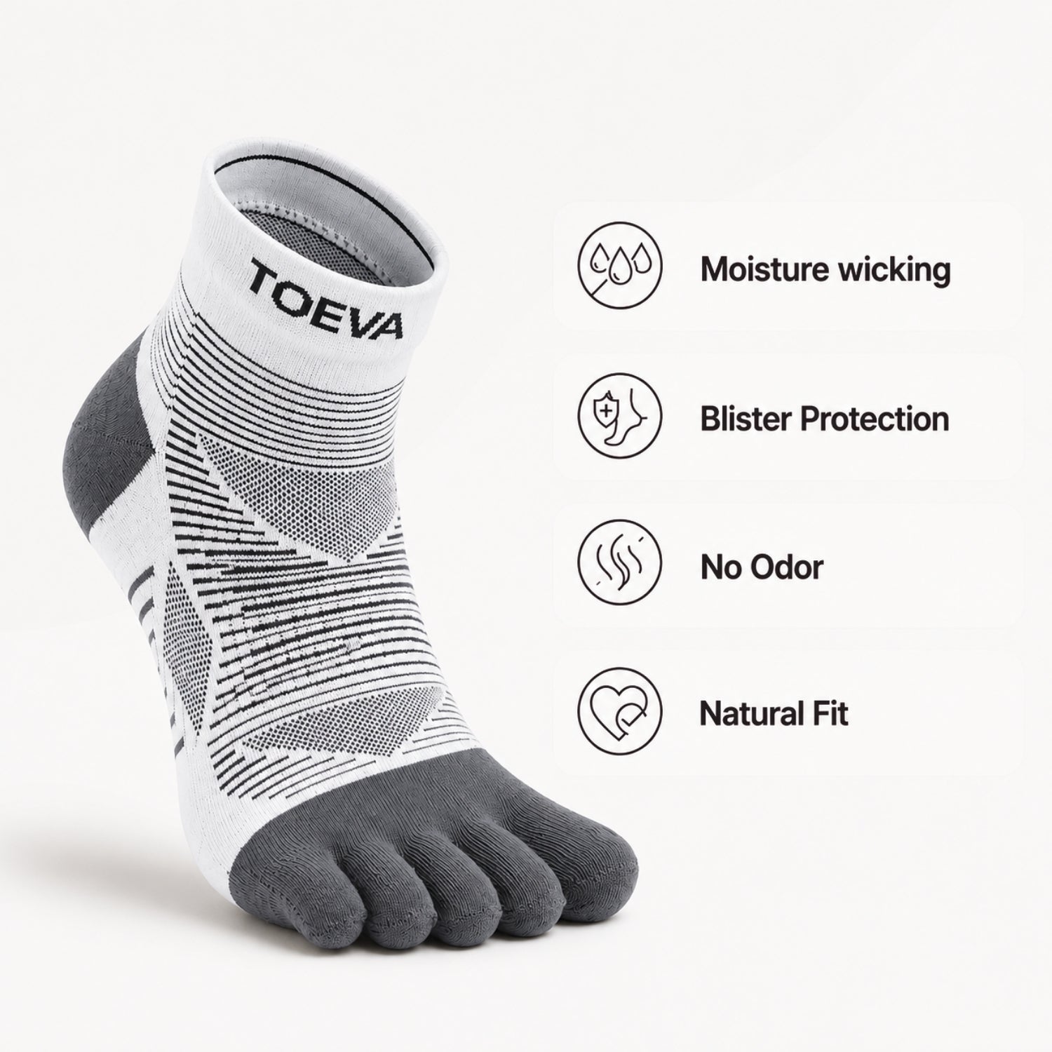 TOEVA Toe Socks — Individual Sleeve System™
