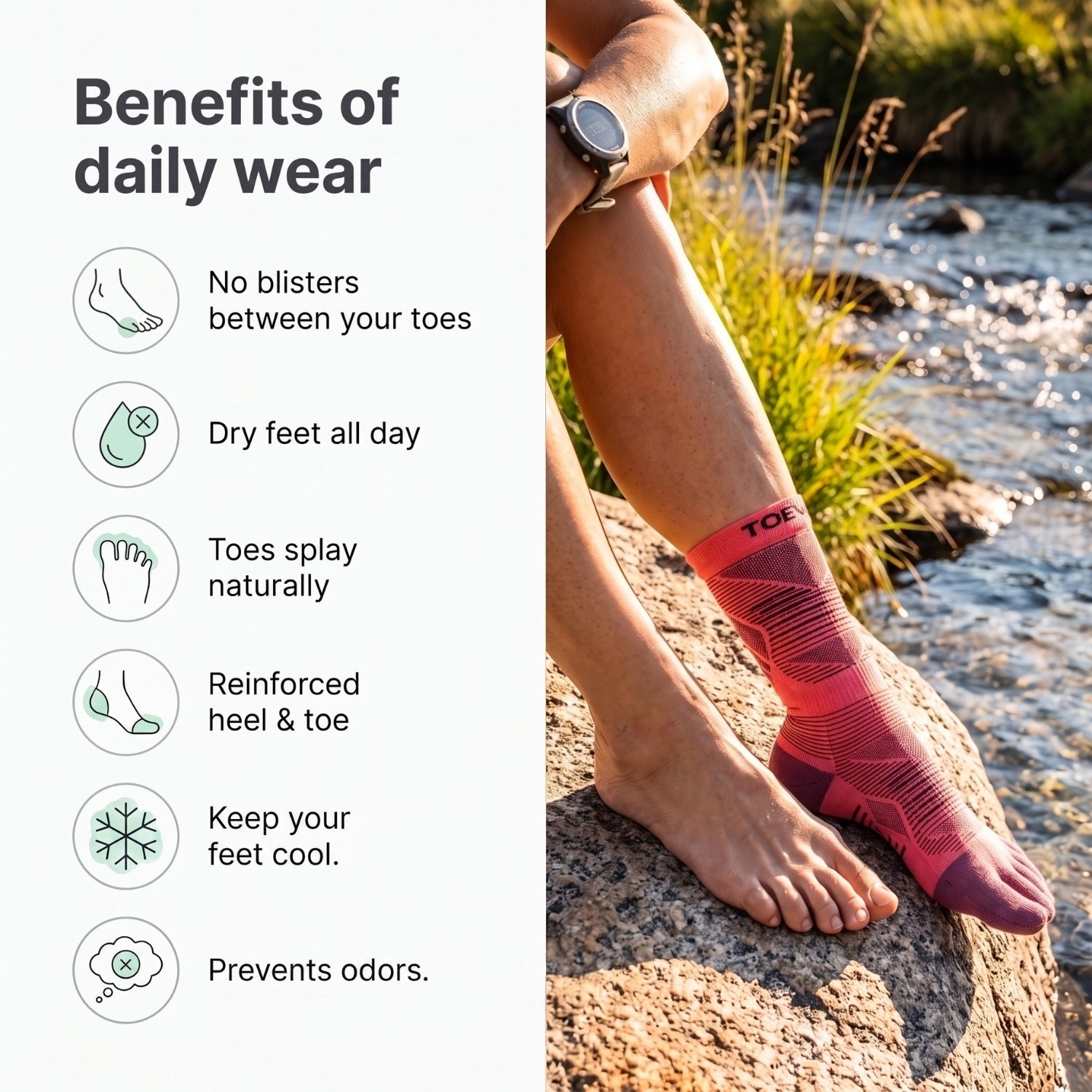 TOEVA Toe Socks — Individual Sleeve System™