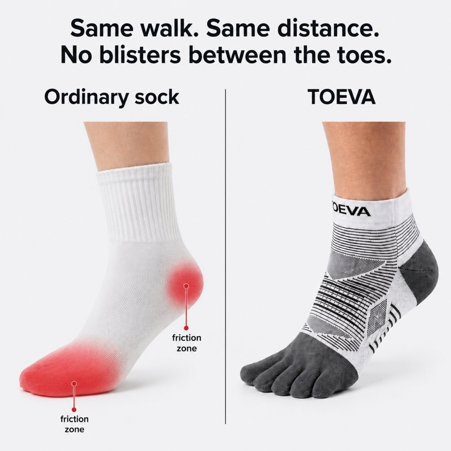 TOEVA Toe Socks — Individual Sleeve System™